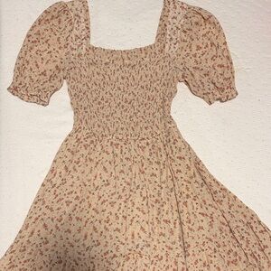 Blu Pepper Floral Smocked Midi Dress